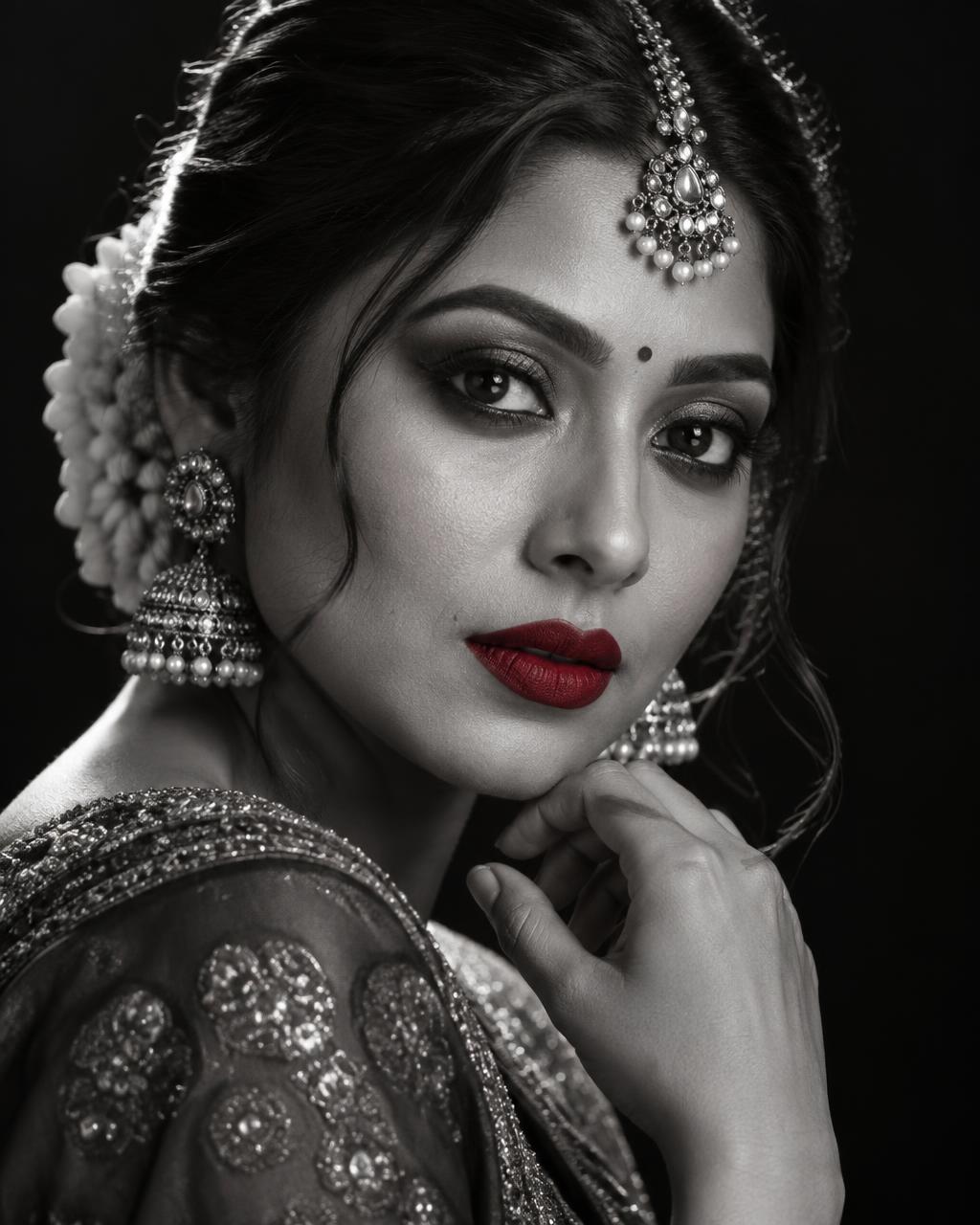 Bridal makeup artistry portrait
